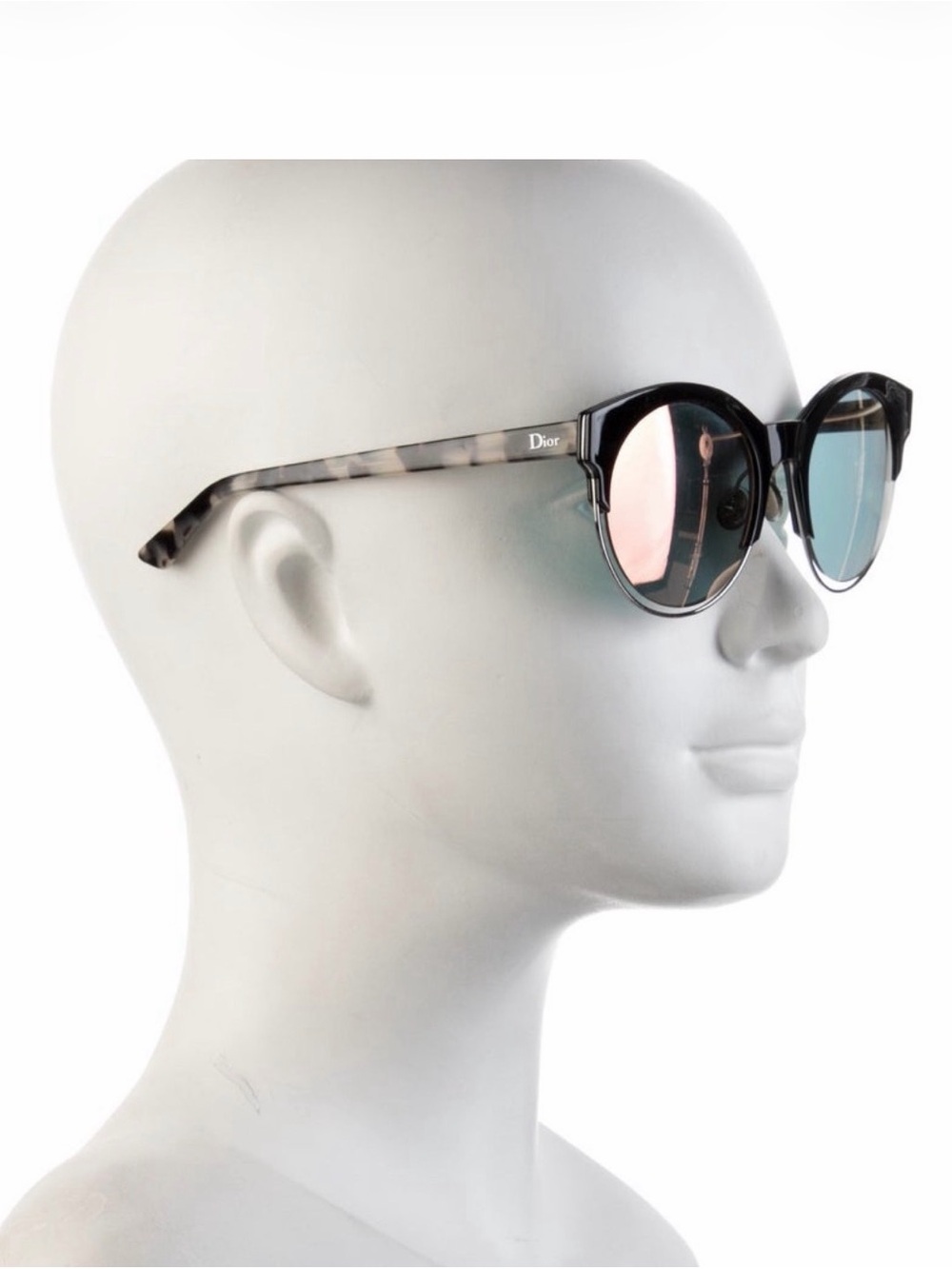 Christian Dior Sideral1 Round Mirrored Sunglasses Patterned Temples Italy